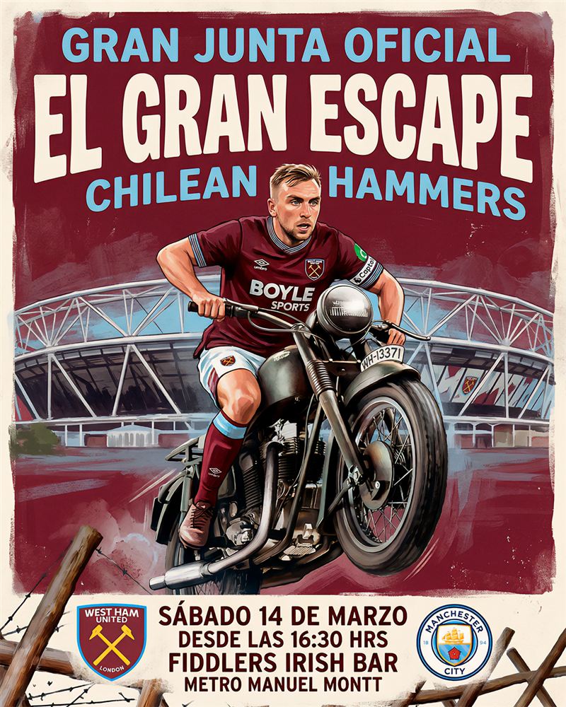 Afiche: Gran Junta Oficial, El Gran Escape, 14 de marzo